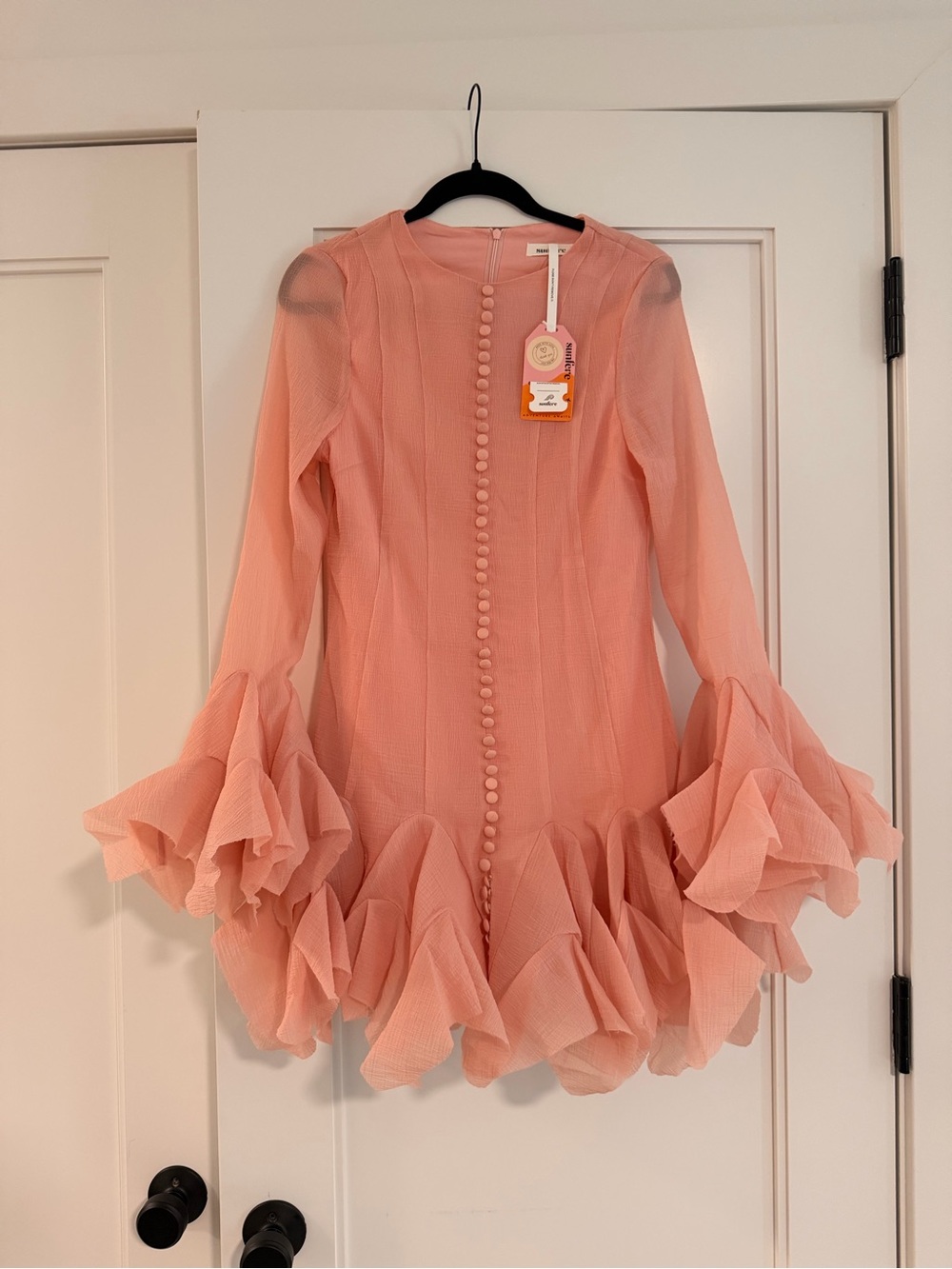Sunfere Leila Semi-sheer Flare Mini Dress